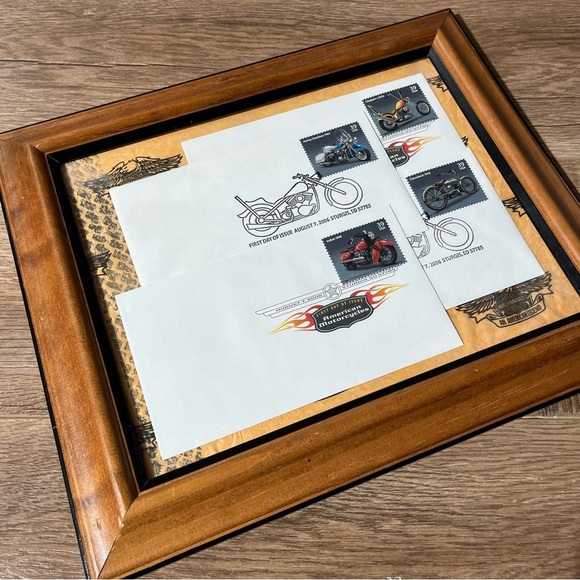 Framed Stamps 2006 Sturgis SD First Day of Issue American Motorcycle Harley‎ NEW - Picture 7 of 14